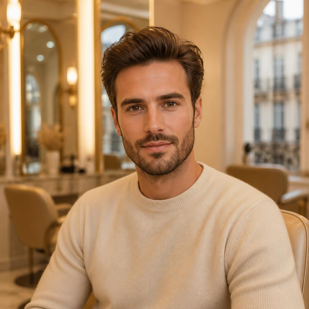 Portrait homme, coupe et barbe soignée